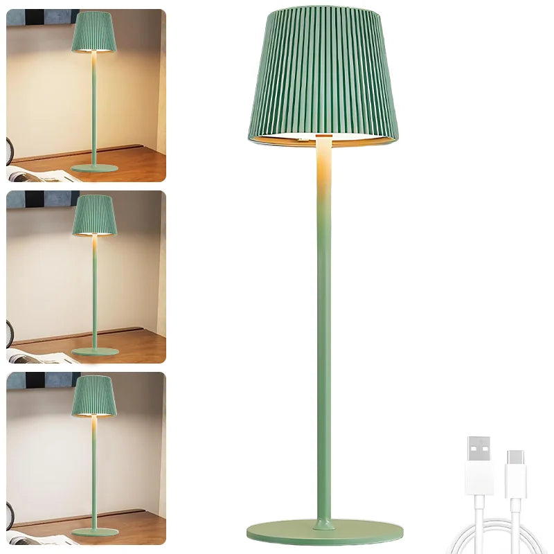 Wireless LED Table Lamp Rechargeable Touch Adjustable Night Light for Bedroom