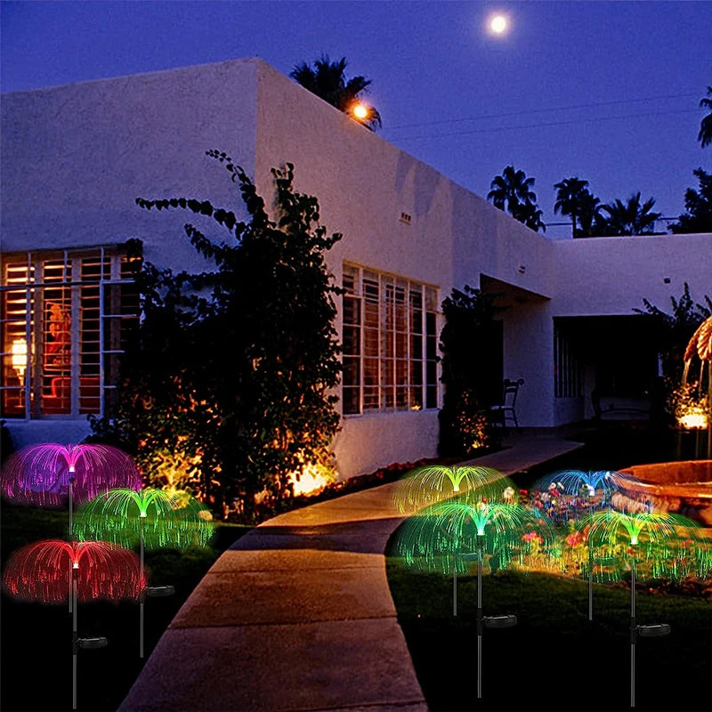 Moktan Sabai Solar Jellyfish Garden Lights Outdoor Color Changing LED Landscape Pathway Lamp Single Layer 1Pcs