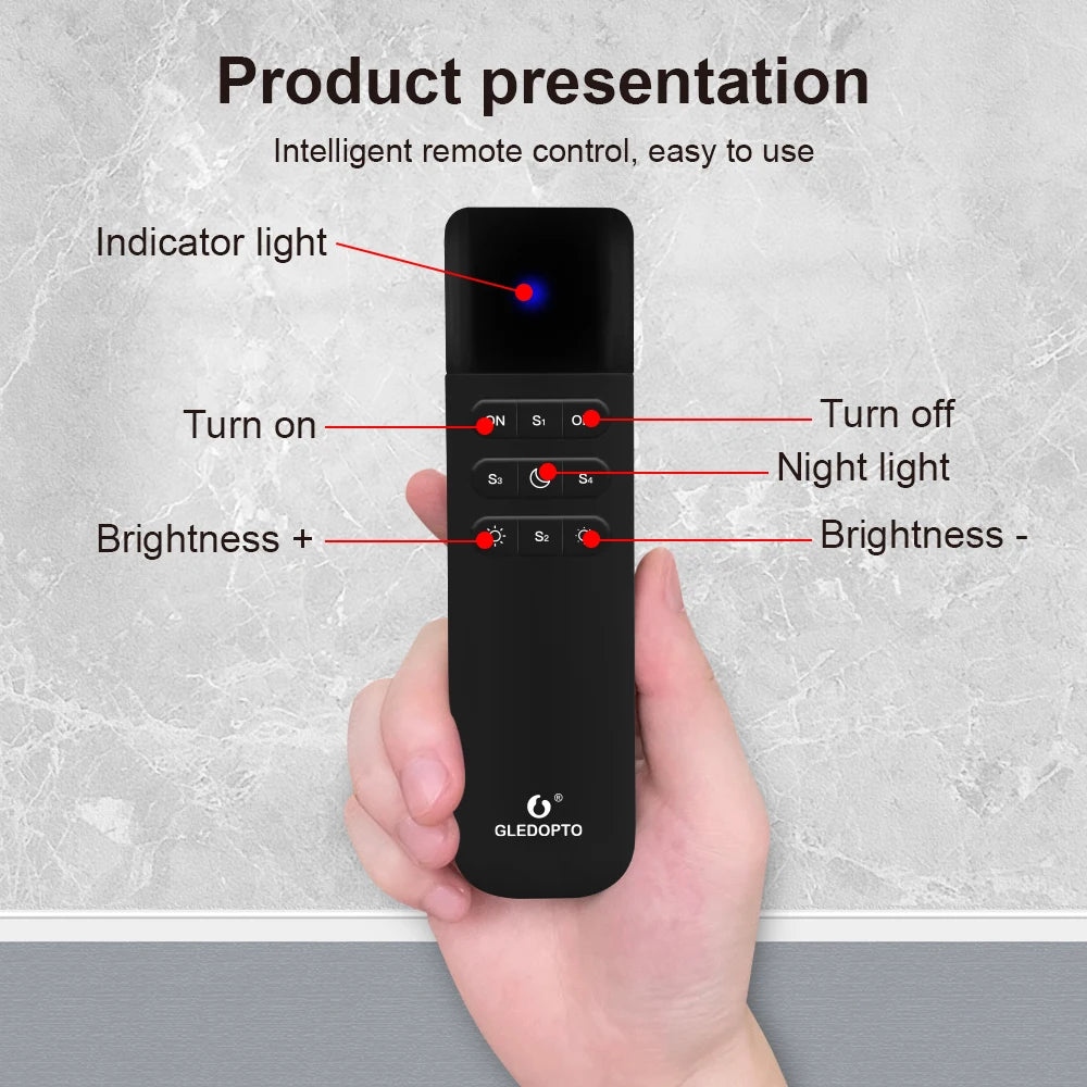 Moktan Sabai GLEDOPTO WiFi RGB LED Light Remote Control ESP NOW App Brightness 4 Scenes 50M