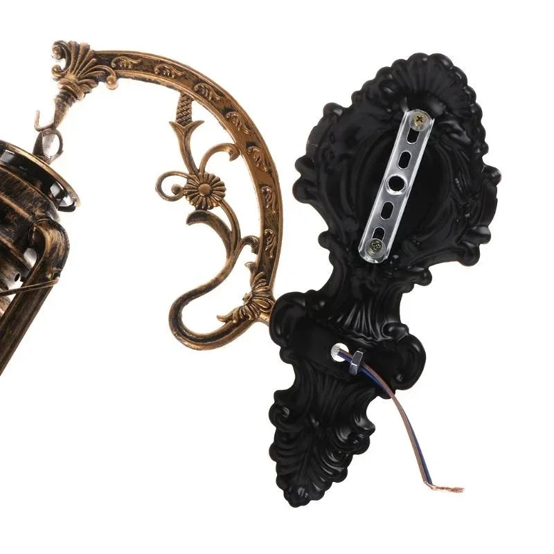 Moktan Sabai Retro Kerosene Wall Lamp Antique Bronze Iron Horse Lantern Corridor Lighting Fixture