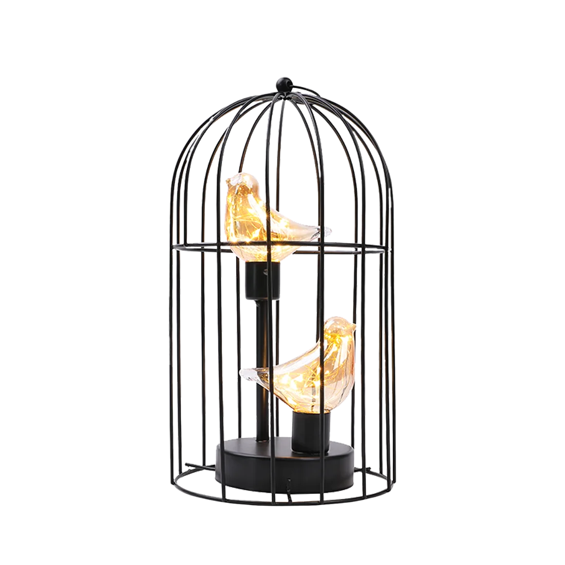 Moktan Sabai Birdcage Table Lamp Battery Operated Cordless Fairy Light Bird LED Home Decor