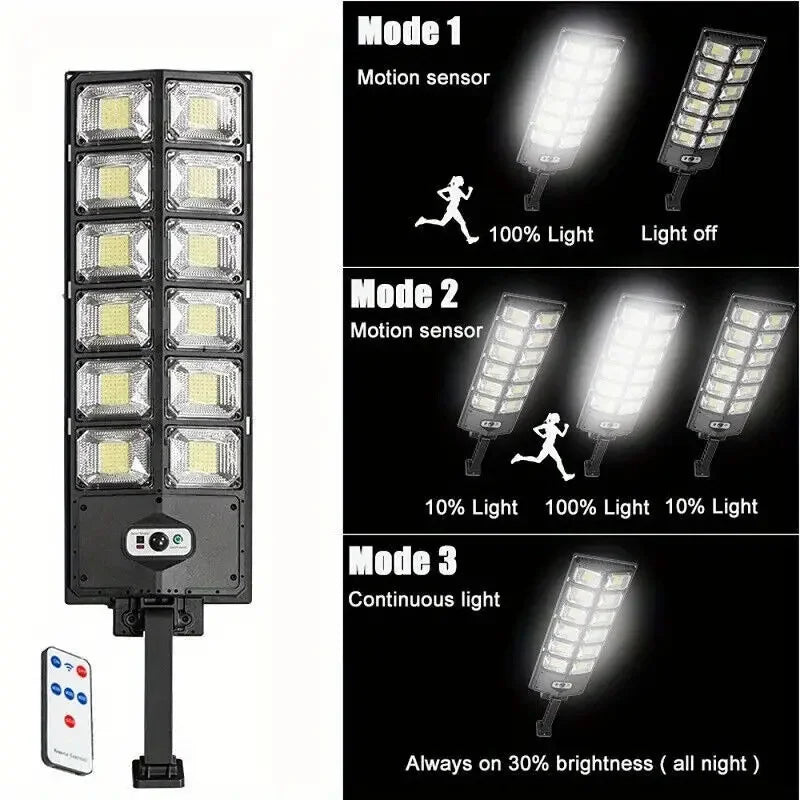 Moktan Sabai 504LED Solar Street Light Outdoor Motion Sensor Remote Control Waterproof 4300mAh