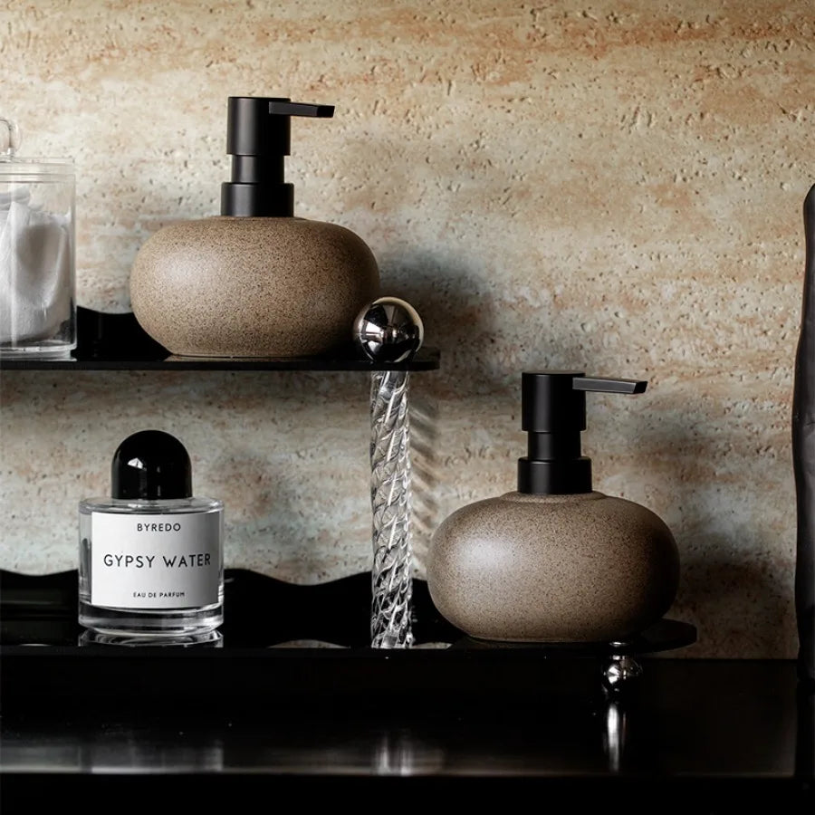 Moktan Sabai Ceramic Soap Dispenser | Nordic 300ml Pump Bottle