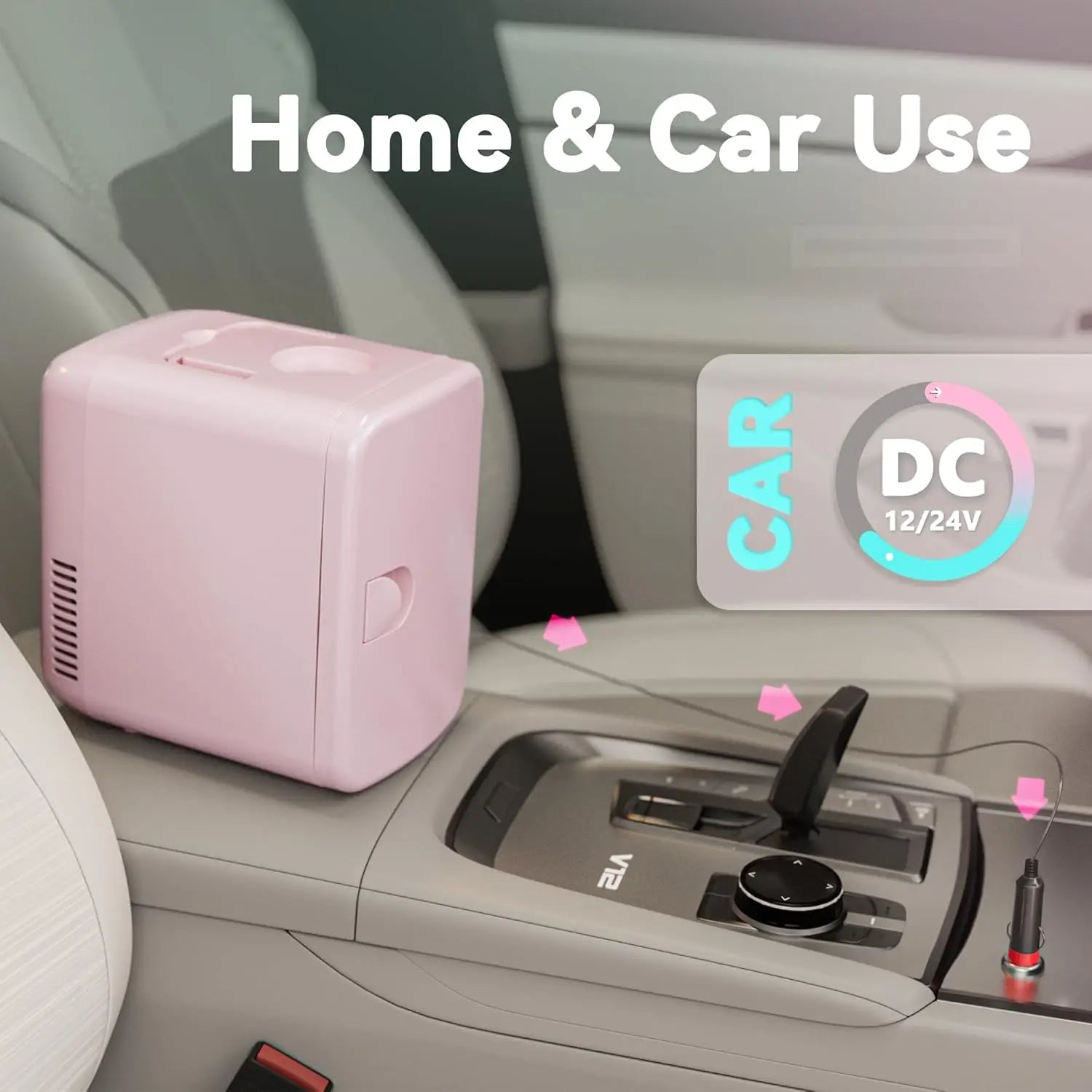 Moktan Sabai Pink 4L Mini Fridge Portable AC/DC Skincare Cosmetics Beverage Cooler