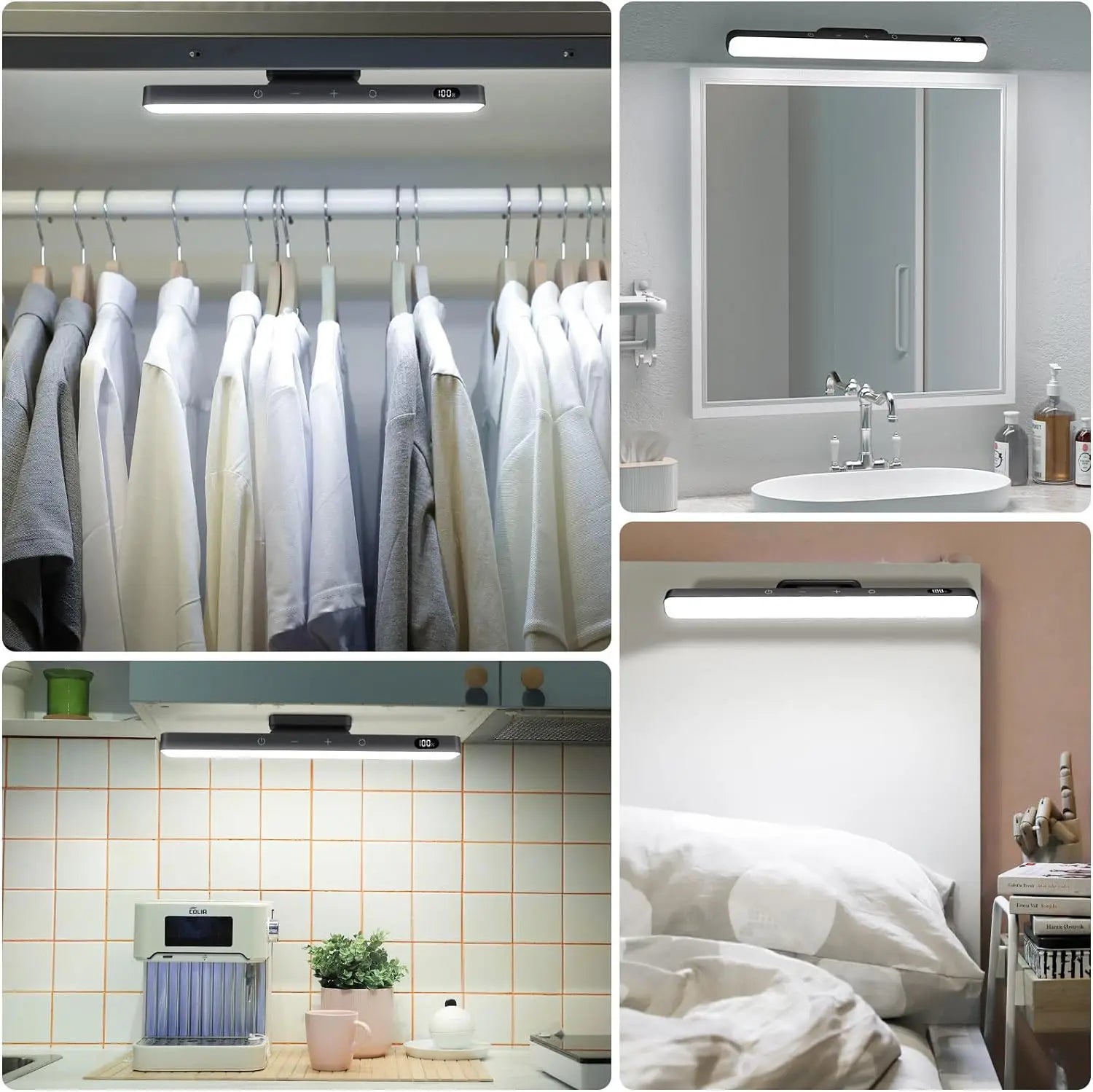 Moktan Sabai LumaGlow | Rechargeable Dimmable Night Light with 3-Color LED Cabinet Lighting
