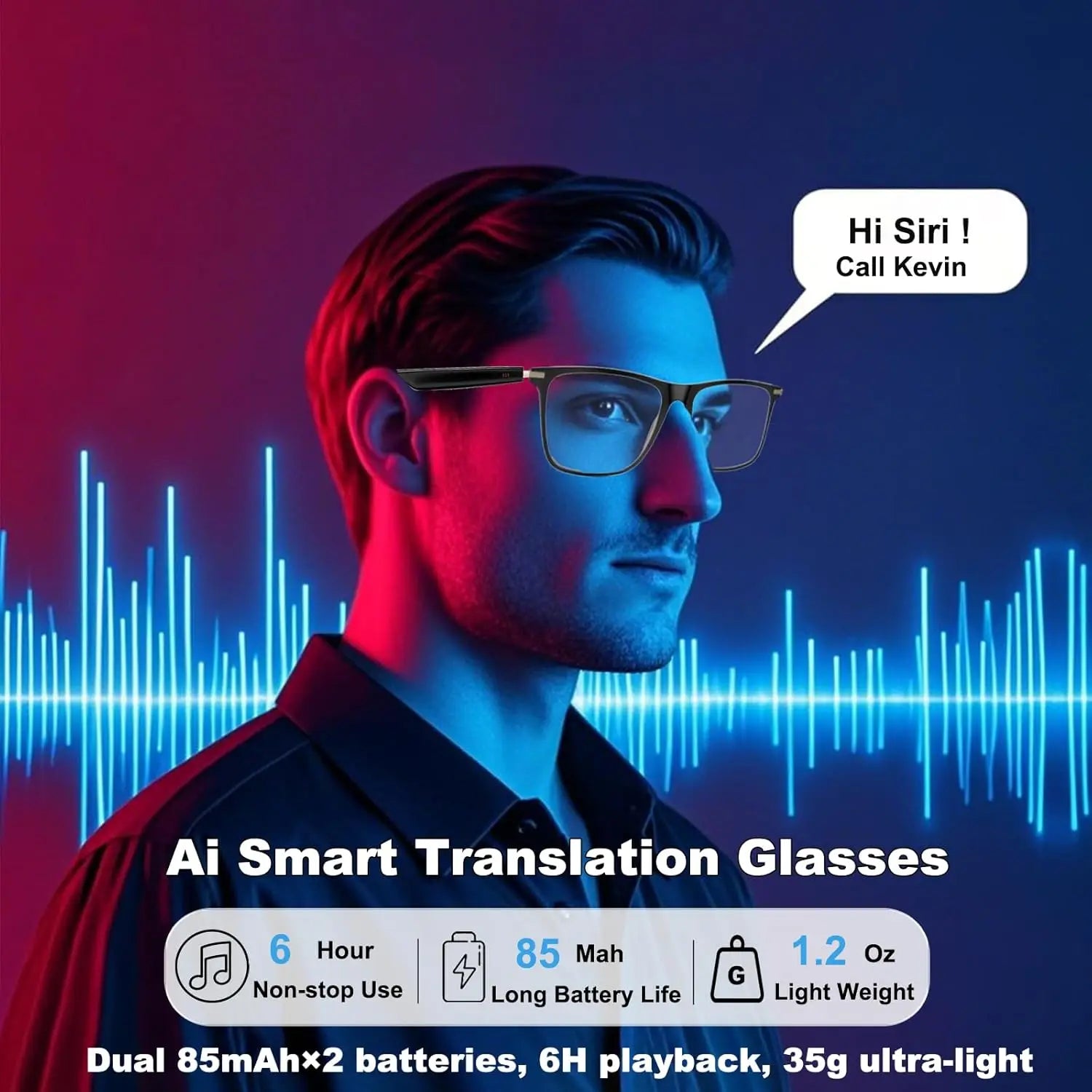 Moktan Sabai AI Translation Smart Glasses Photochromic Lenses Real Time 160+ Languages