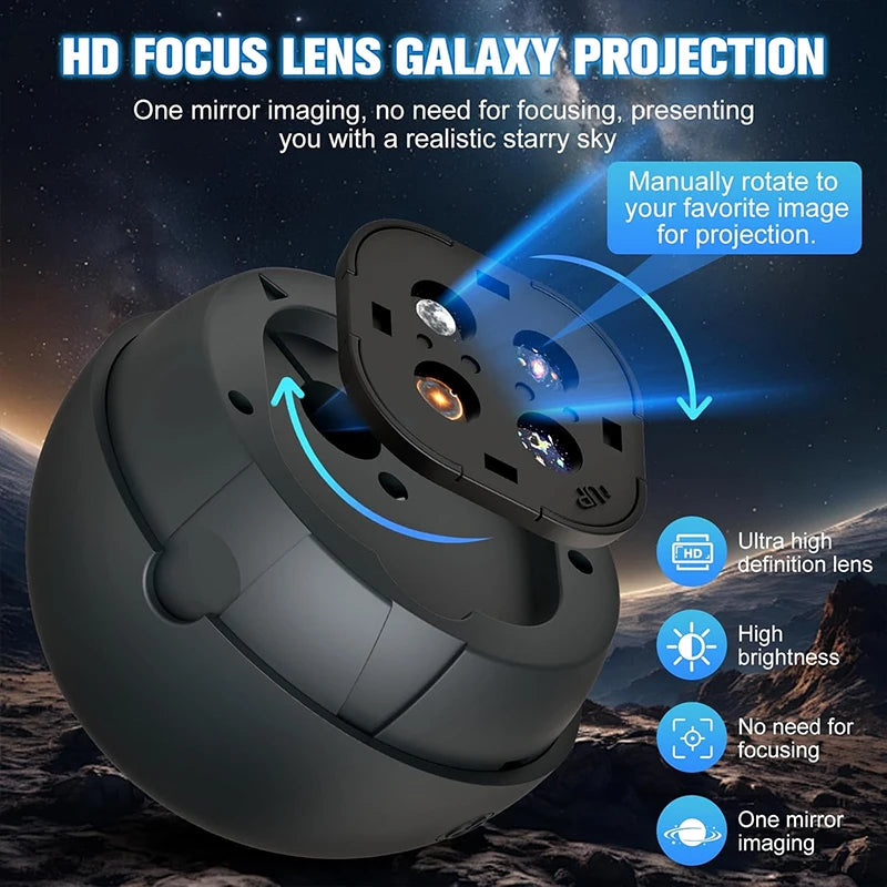 Moktan Sabai Galaxy Projector Star Projector with 12 Films Nebula Night Light Bedroom Ceiling