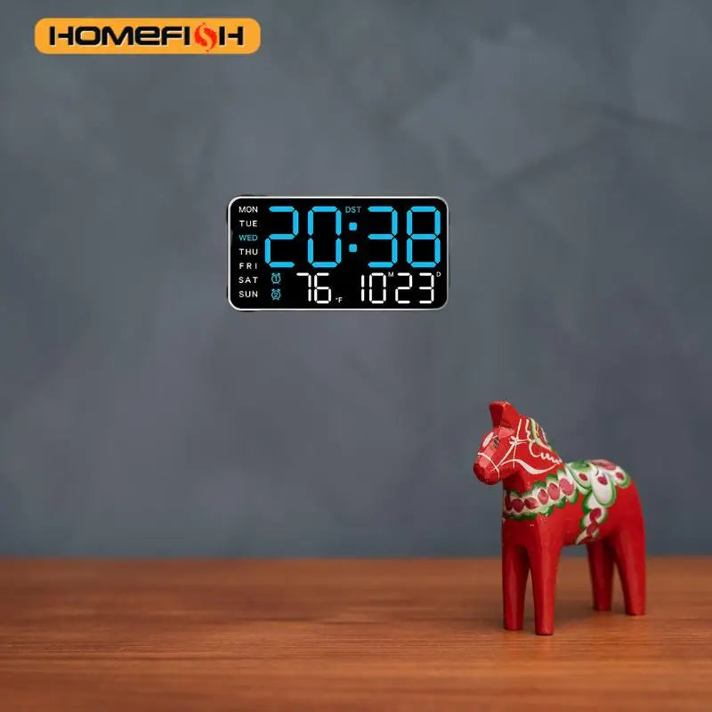 Moktan Sabai Giant Digital Wall Clock with Temperature Date Time Smart Home LED Display