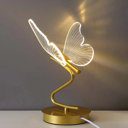 Nordic Butterfly Table Lamp LED USB Bedside Desk Light Bedroom Home Decor