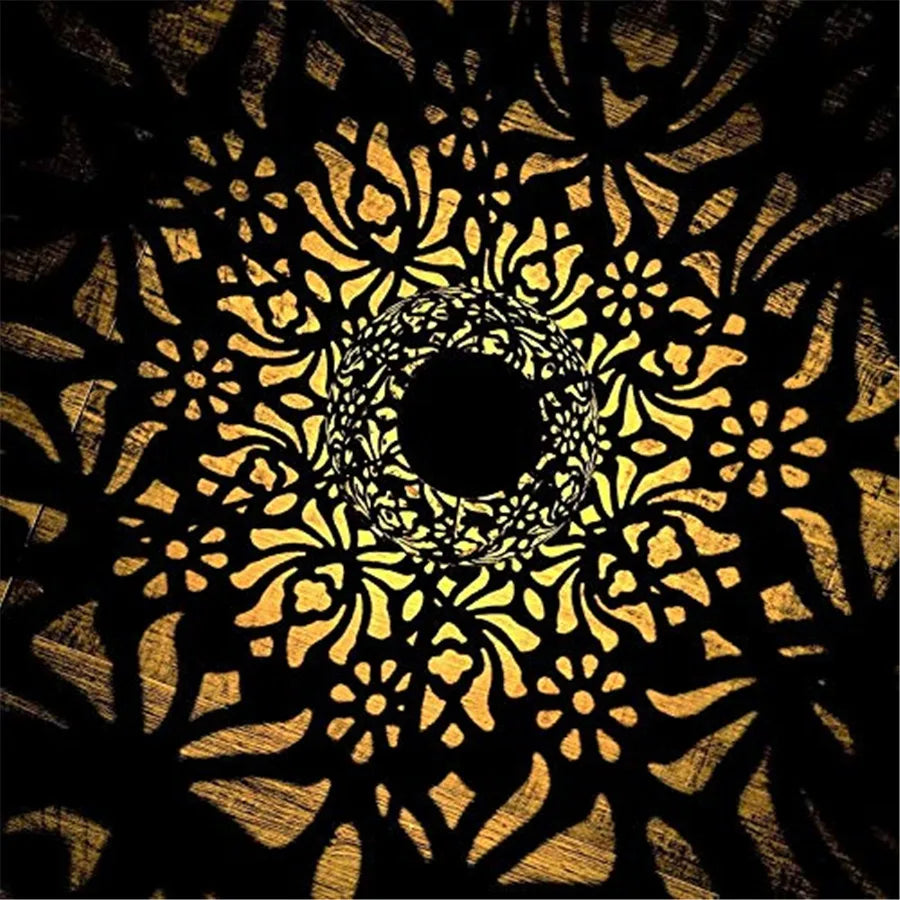 Moktan Sabai Outdoor Solar Garden Hanging Iron Art LED Light Waterproof Landscape Projection