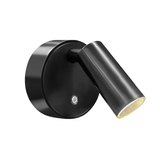 Moktan Sabai Magnetic LED Wall Light Rechargeable Touch Dimmable Cordless Bedside Lamp Black