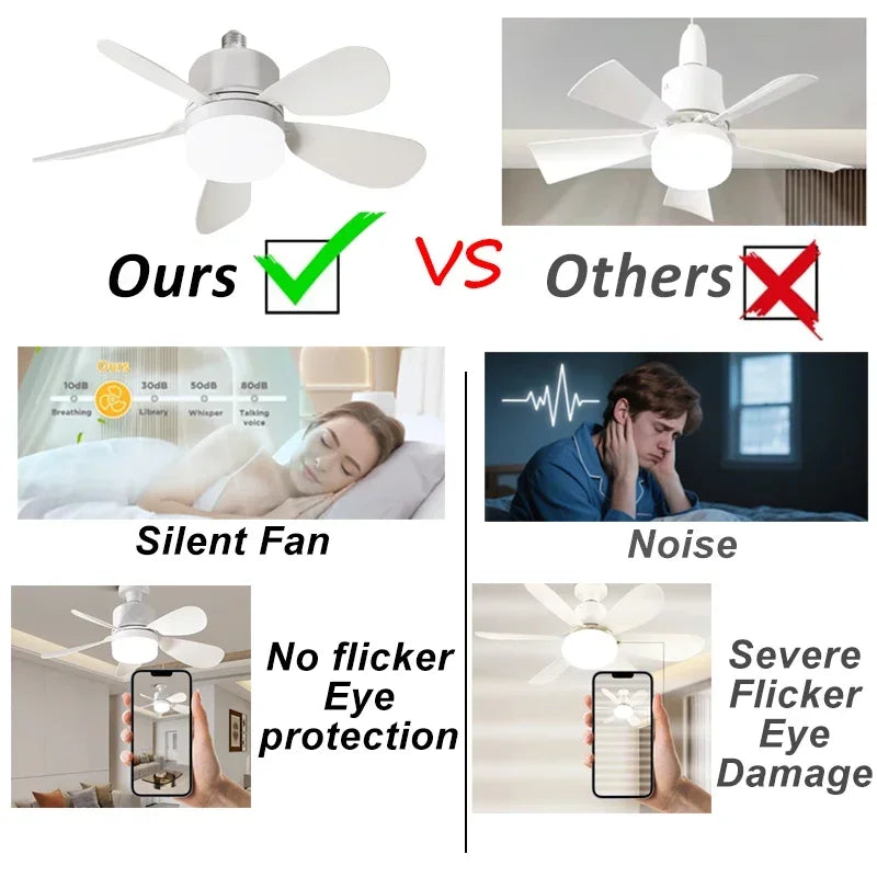 Moktan Sabai Ceiling Fan Light | Flush Mount Ceiling Fan with Remote Control & Dimmable Brightness | Versatile Lighting for Comfort