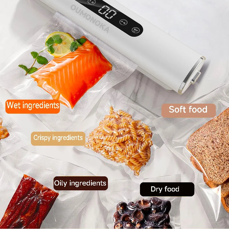 Moktan Sabai Food Vacuum Sealer Machine for Food Storage Kitchen Vacuum Packer and Bag Sealer