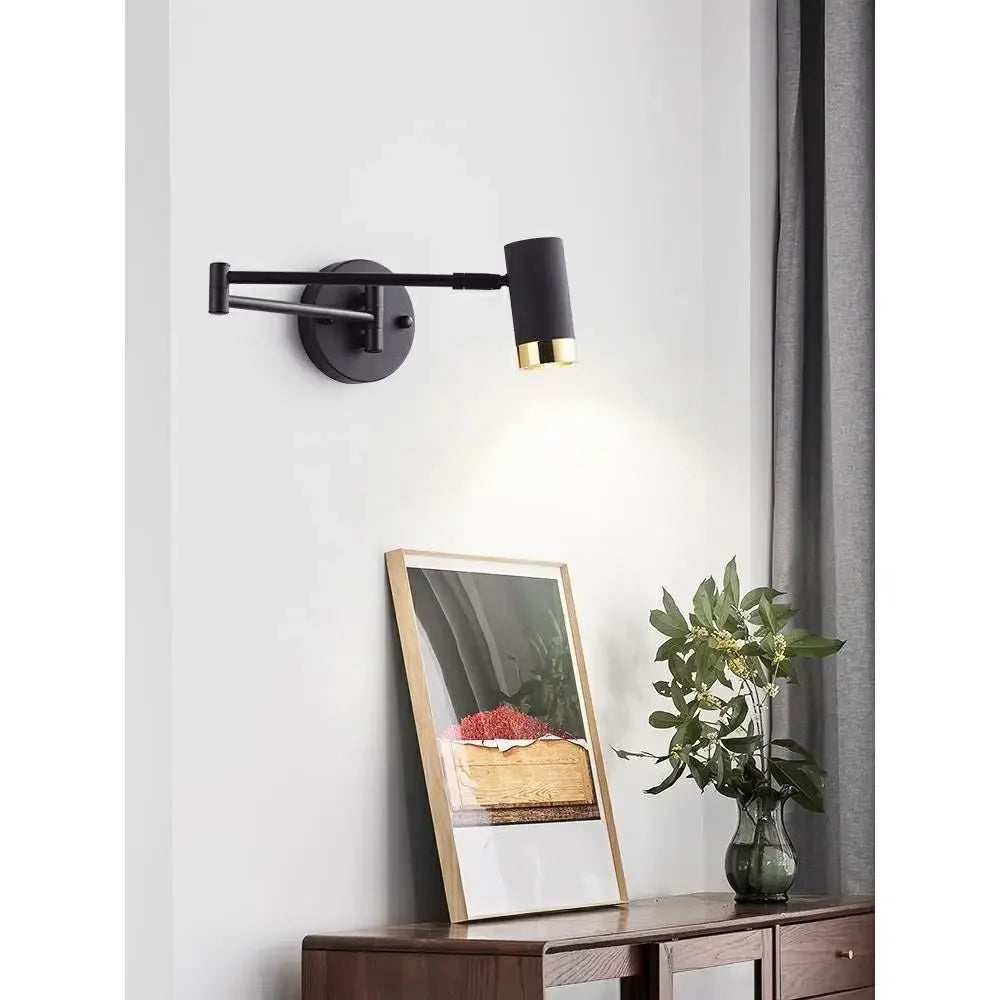 Moktan Sabai Modern Adjustable Wall Sconce Telescopic Reading Lamp Bedroom Living Room