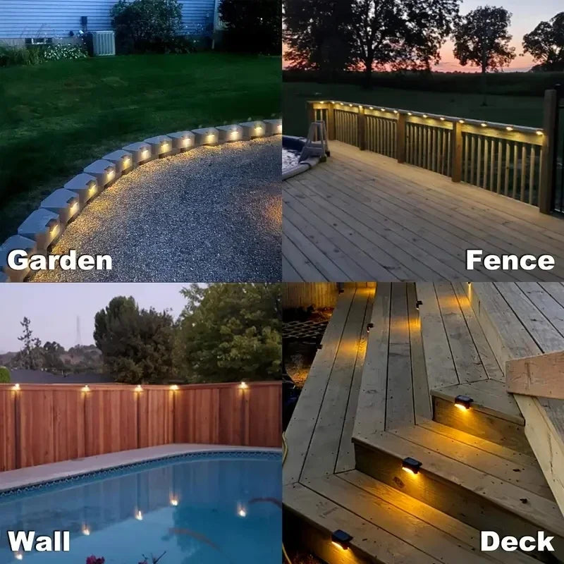 Moktan Sabai Outdoor Solar Deck Lights – Waterproof LED Fence & Step Lamps for Yard & Pathway