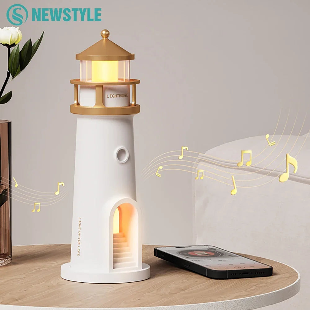 Moktan Sabai Moon Projection Night Light Lighthouse Lamp Motion Sensor Dimmable Bluetooth Gift