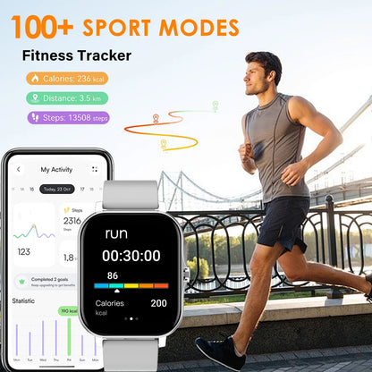Smart Watch Bluetooth Call Touch Screen Fitness Tracker Sports Watch for Android