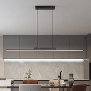 Moktan Sabai Modern Long Pendant Light – Minimalist Dining Room Chandelier for Kitchen & Living Cold White 100CM BLACK