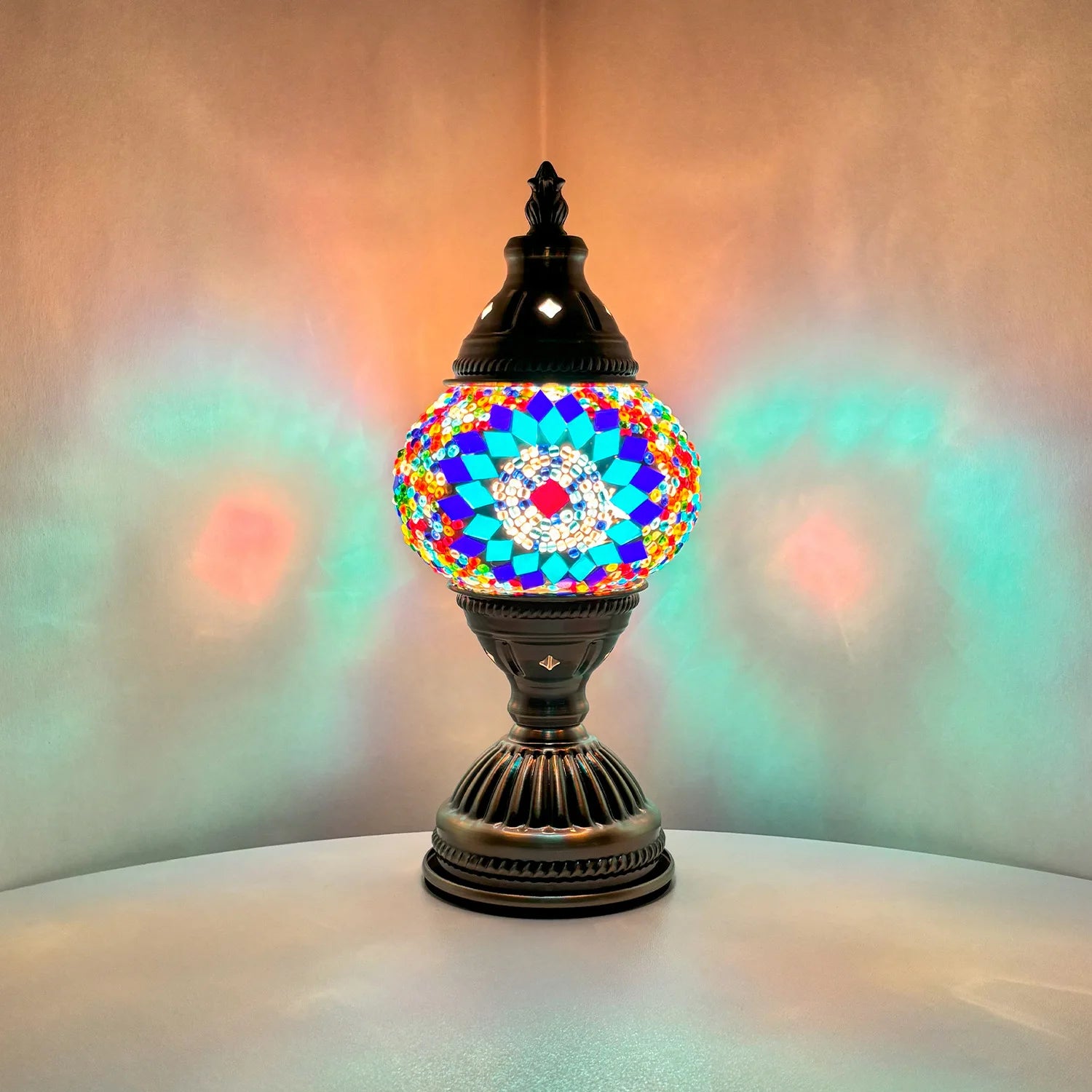 Moktan Sabai DIY Mosaic Table Lamp Kit Handmade Craft Night Light Parent Child Activity S12 ( light source)
