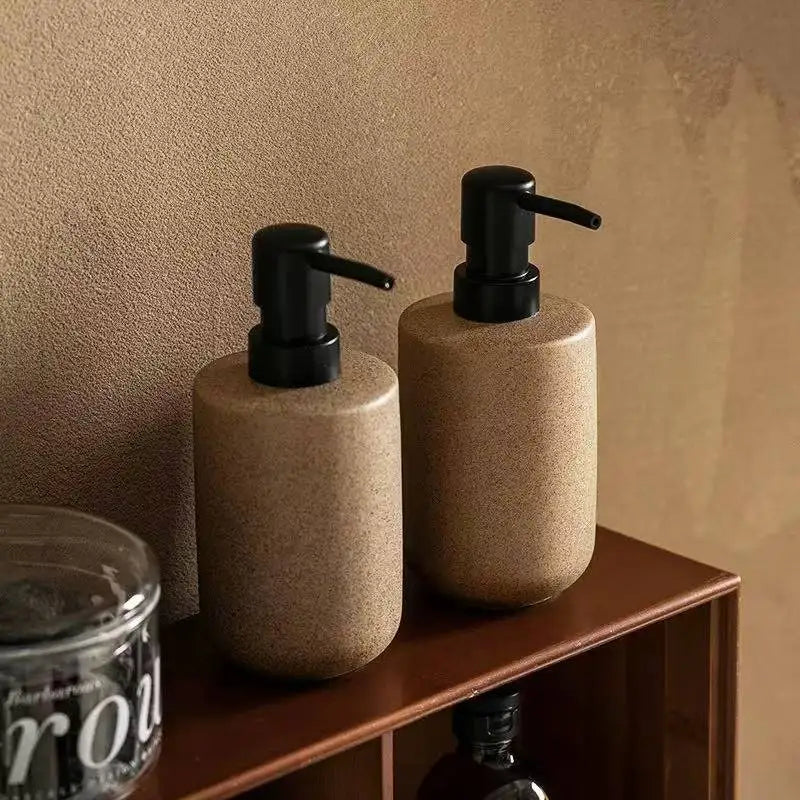 Moktan Sabai Ceramic Soap Dispenser | Nordic 300ml Pump Bottle