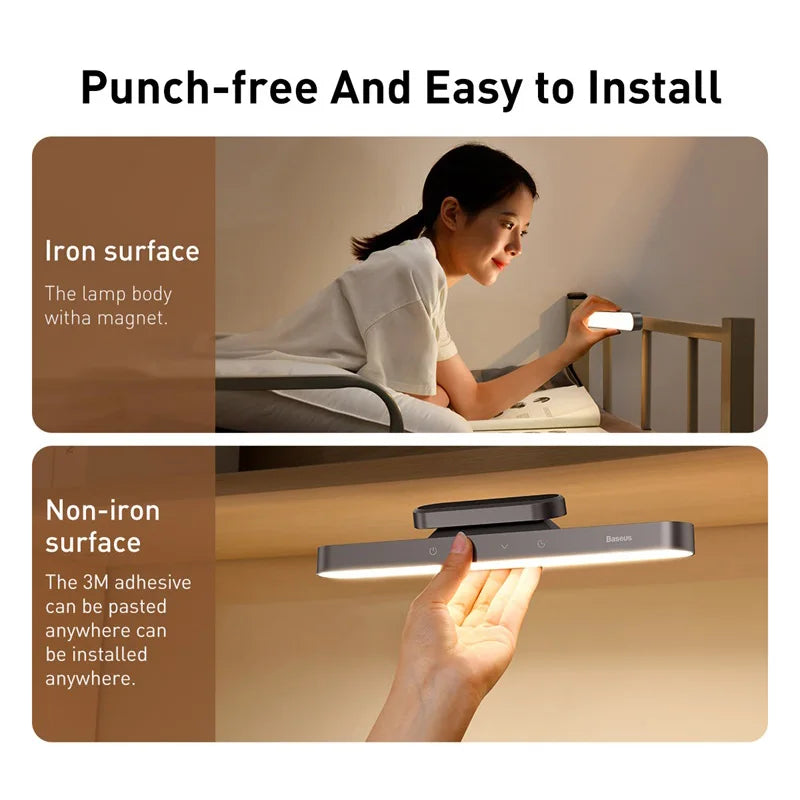 Moktan Sabai Magnetic Hanging Desk Lamp Rechargeable LED Stepless Dimming Study Work Light