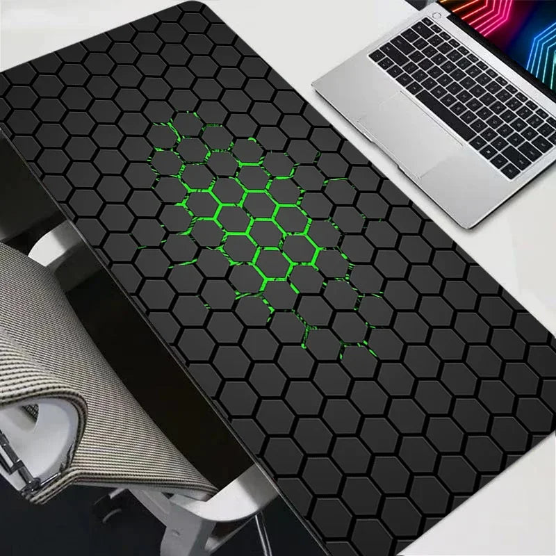Moktan Sabai XXL Extended Gaming Mouse Pad Large Desk Mat Keyboard Pad Non-Slip Hexagon Design