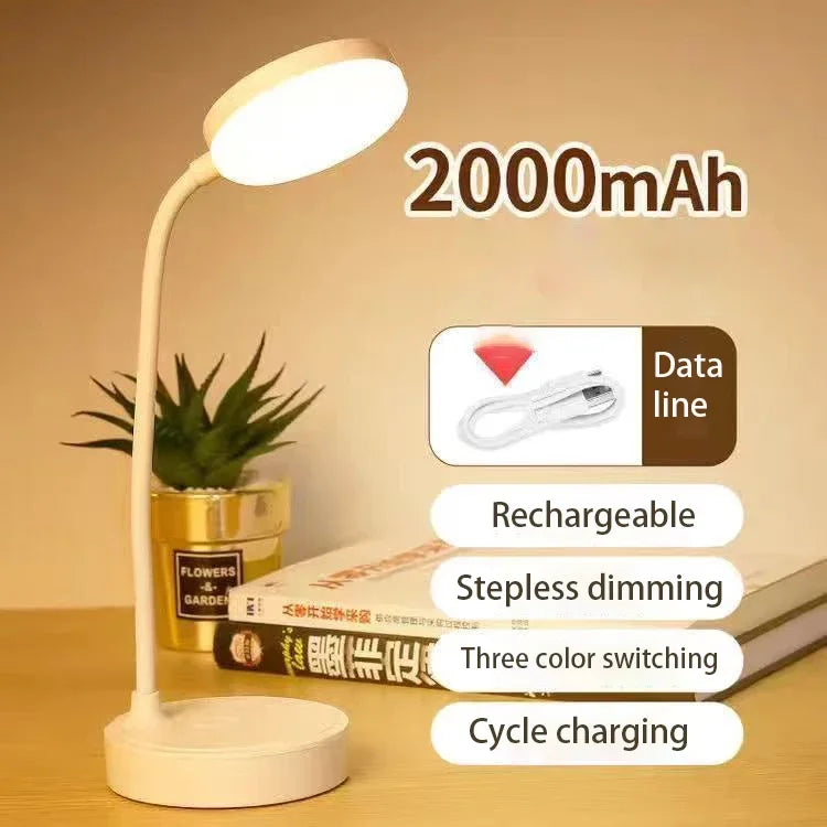 Moktan Sabai Portable LED Desk Lamp USB Battery Table Light 3-Color Stepless Dimming Eye Care Rechargeable