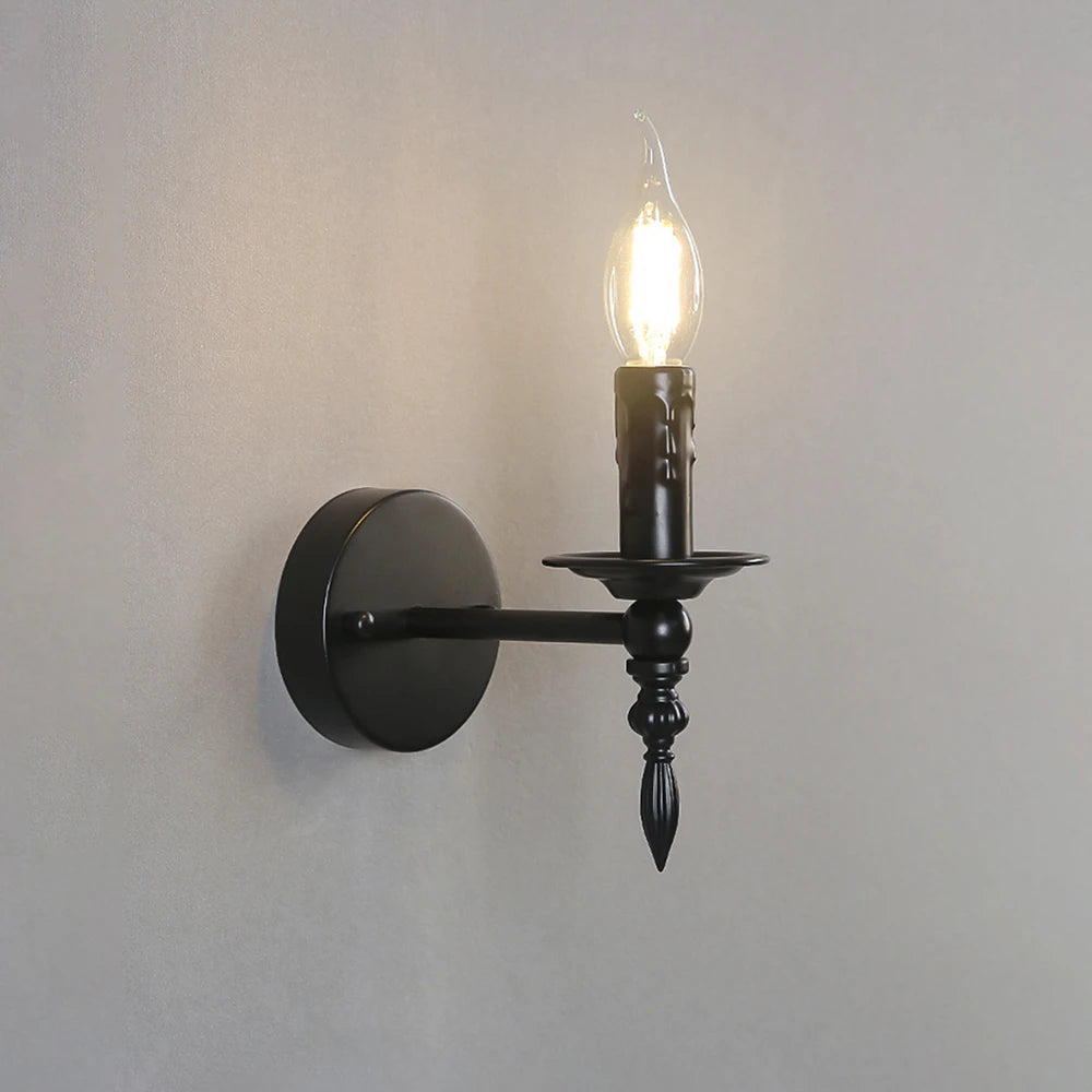 Moktan Sabai Vintage Industrial Wall Sconce Retro Candle Wall Lamp Bedside Stair Hallway