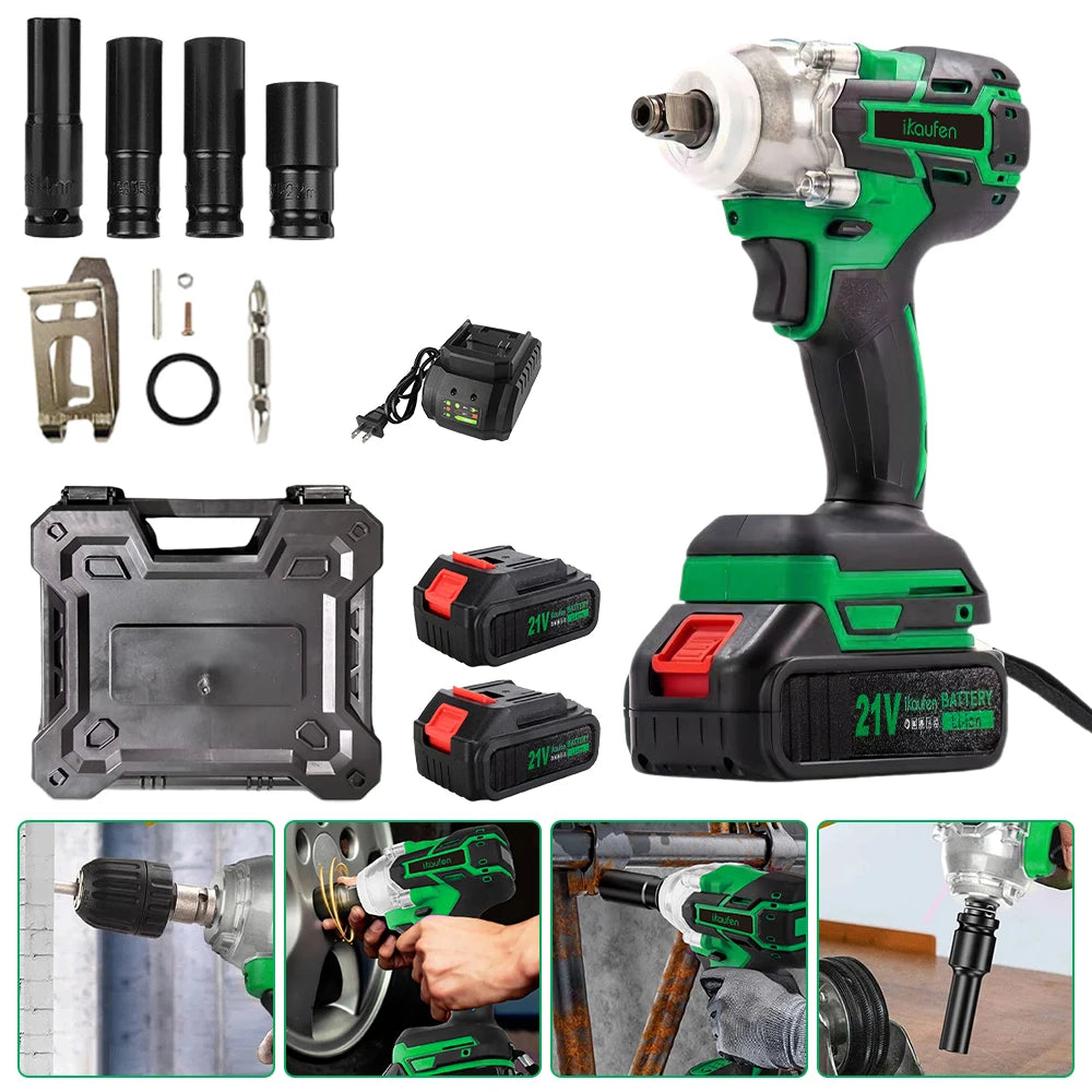 Moktan Sabai 380Nm 21V Brushless Cordless Electric Wrench High Torque Impact Tool