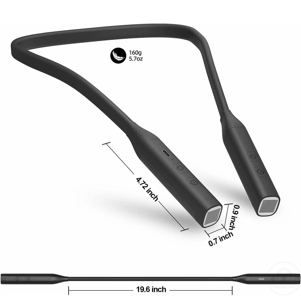 Moktan Sabai LED Rechargeable Neck Reading Light 3 Color Stepless Dimming Book Light