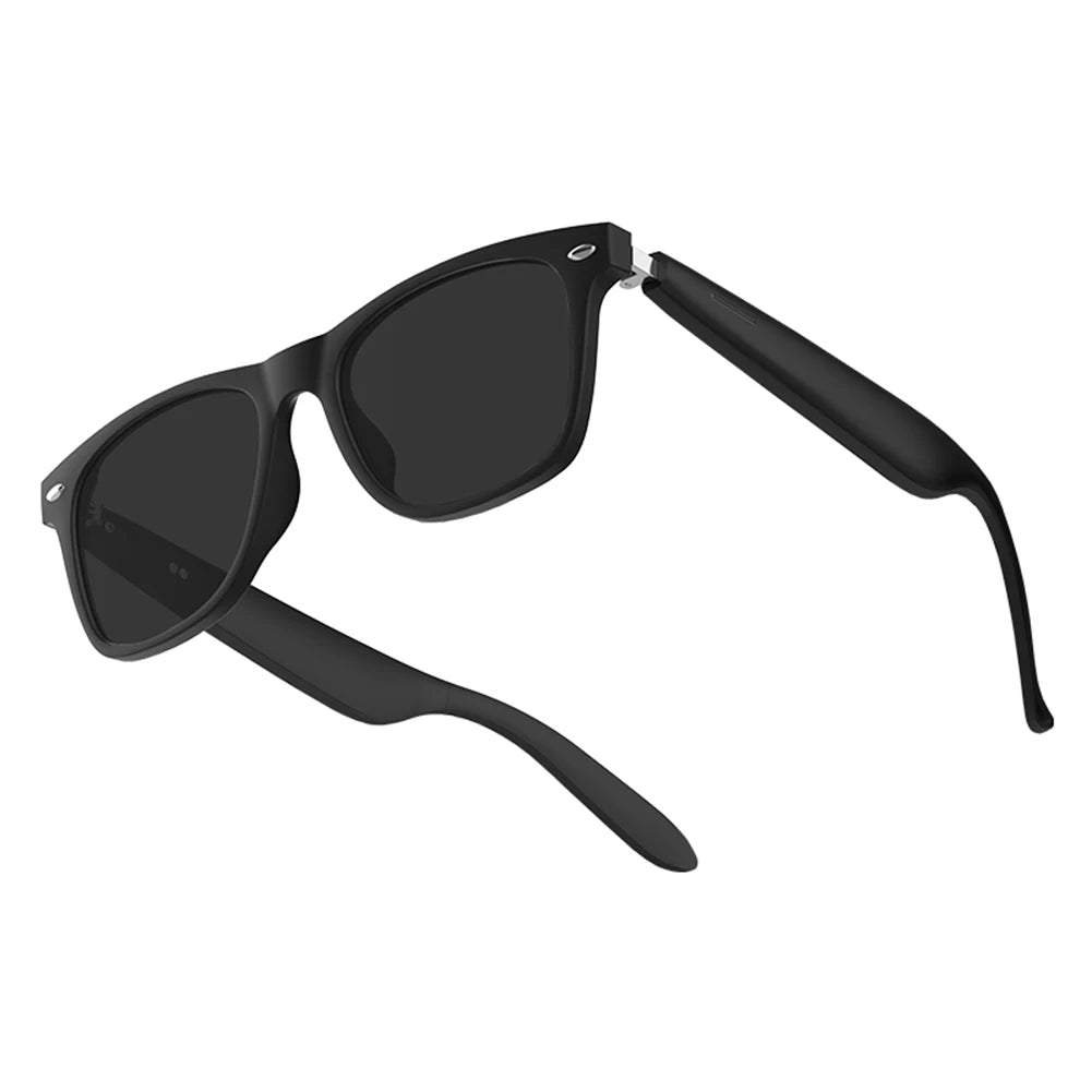 Moktan Sabai AI Translation Smart Glasses Bluetooth Music Headphones 130 Languages Travel Black Sunglasses