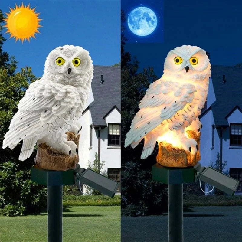 Moktan Sabai Solar Owl Garden Lights Outdoor LED Solar Powered Waterproof Animal Lamp Decor