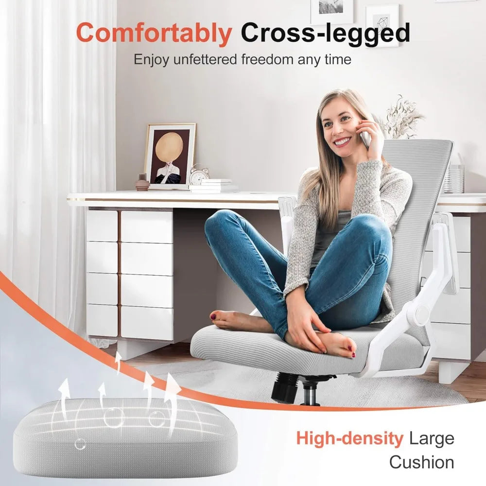 Moktan Sabai Ergonomic Mesh Office Chair Flip-Up Armrests Lumbar Support Wide Seat