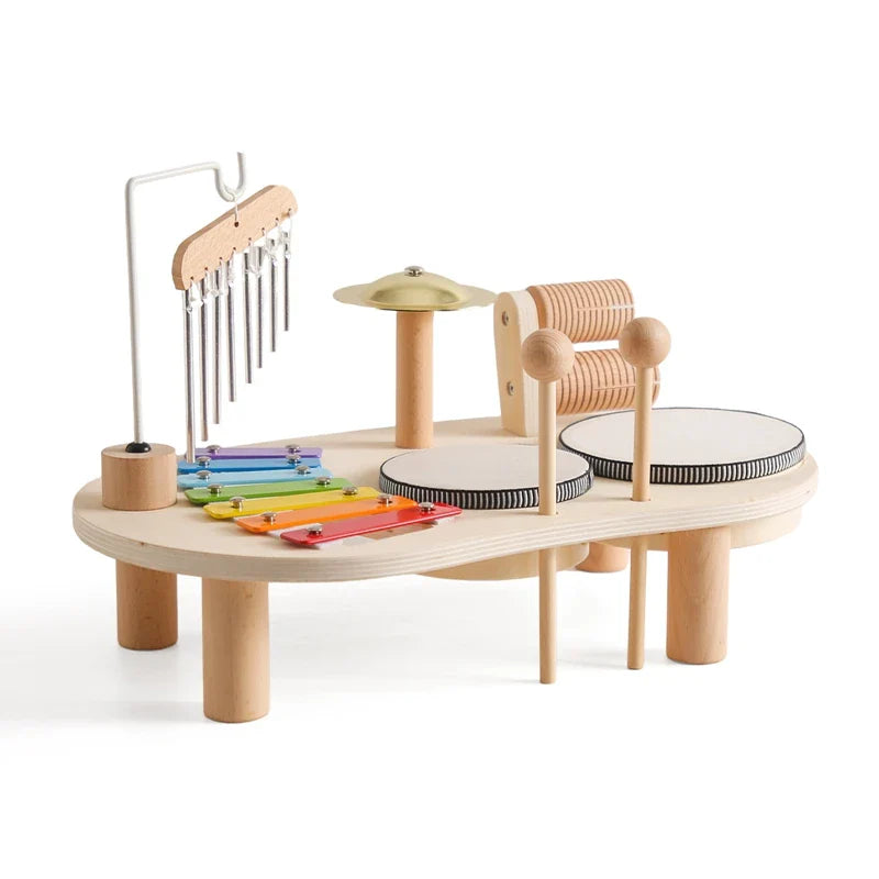 Moktan Sabai Montessori Baby Music Table Wooden Xylophone Educational Toy Gift