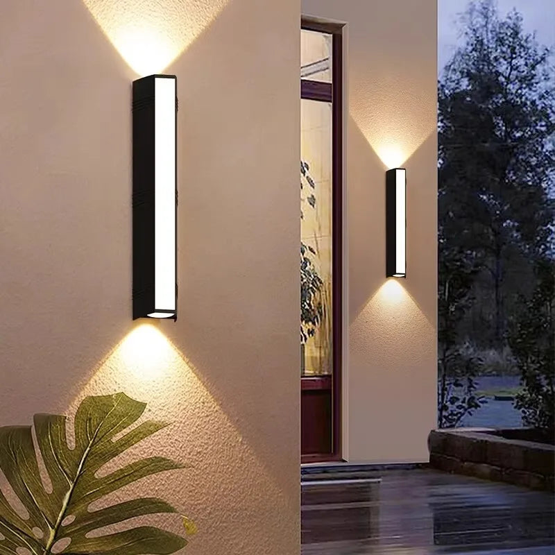 Moktan Sabai Modern LED Outdoor Wall Light IP65 Waterproof Aluminum Porch Garden Strip Lamp