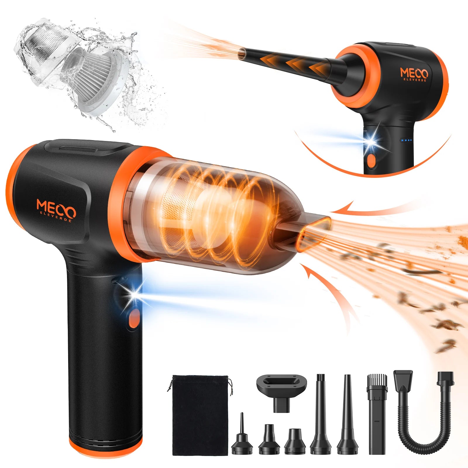 Moktan Sabai MECO 4-in-1 Air Duster – 110000RPM Electric Keyboard & PC Cleaner with LED