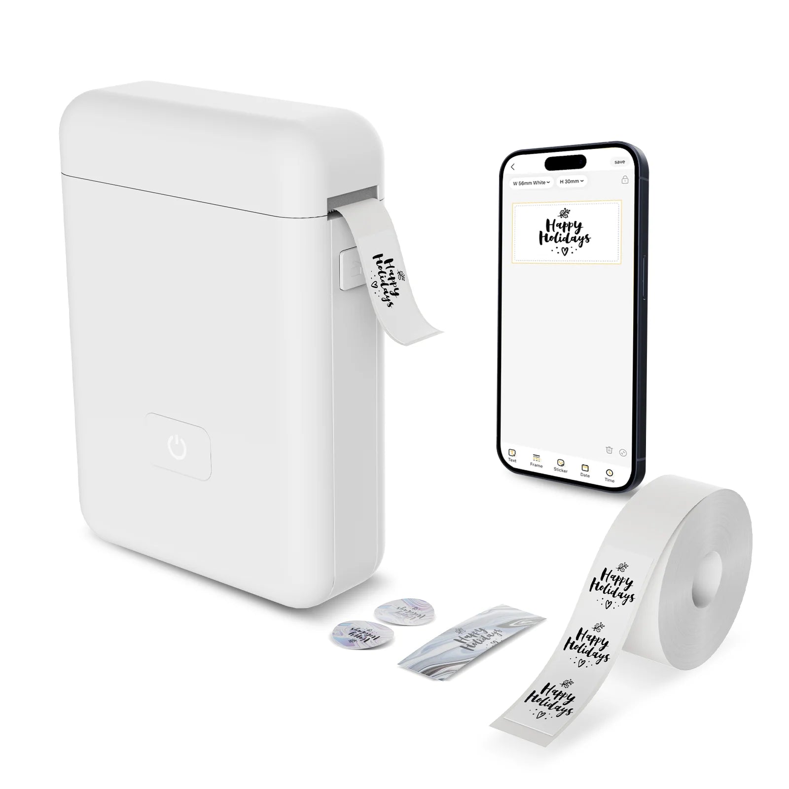 Moktan Sabai Portable Thermal Label Maker Mini Sticker Printer for Home School Office Organizing