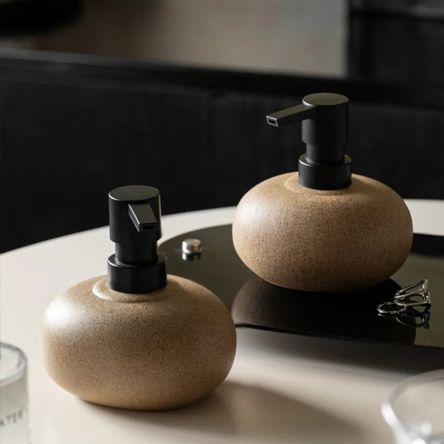 Moktan Sabai Ceramic Soap Dispenser | Nordic 300ml Pump Bottle