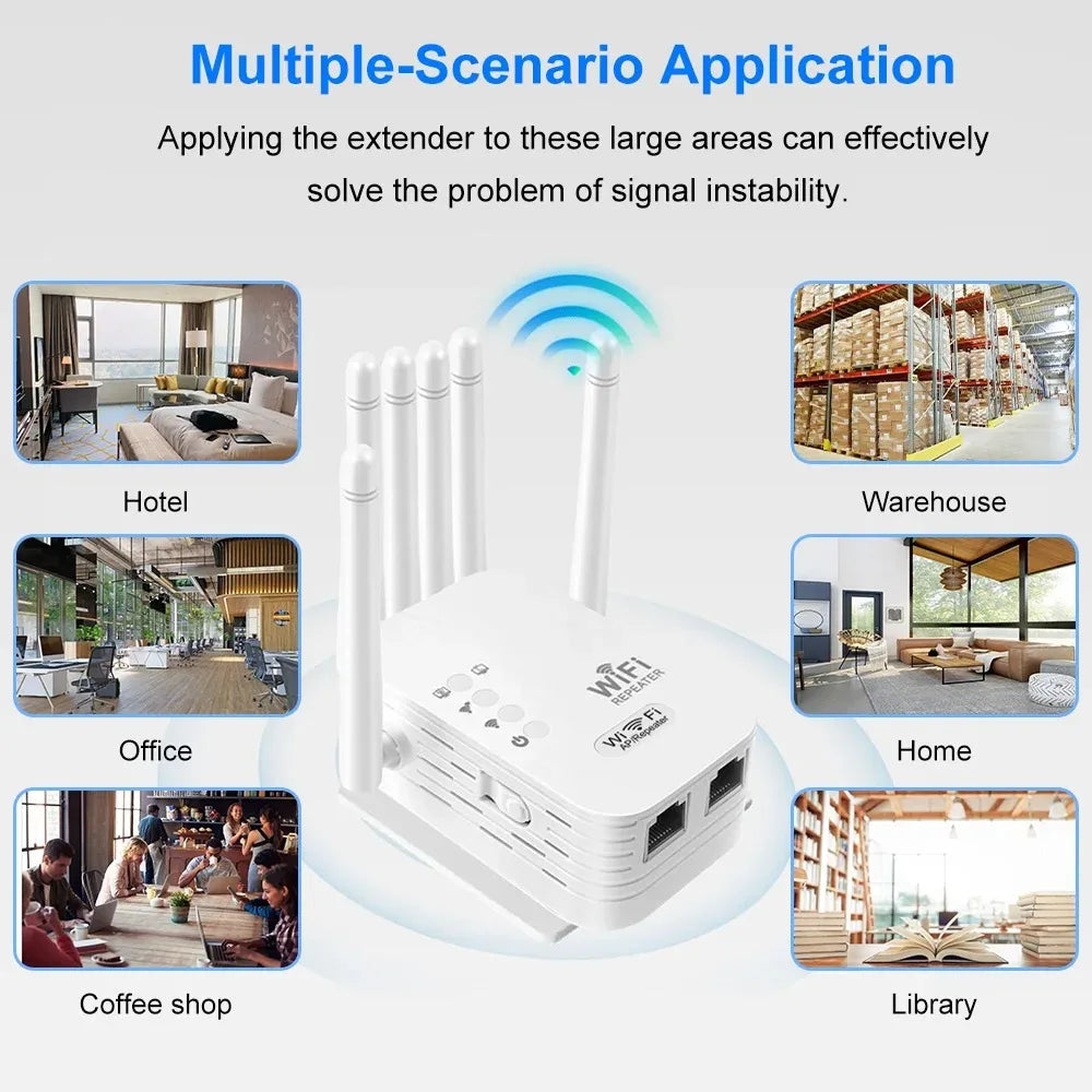 Moktan Sabai 1200Mbps Dual Band WiFi Extender Signal Booster Repeater 2.4G 5G