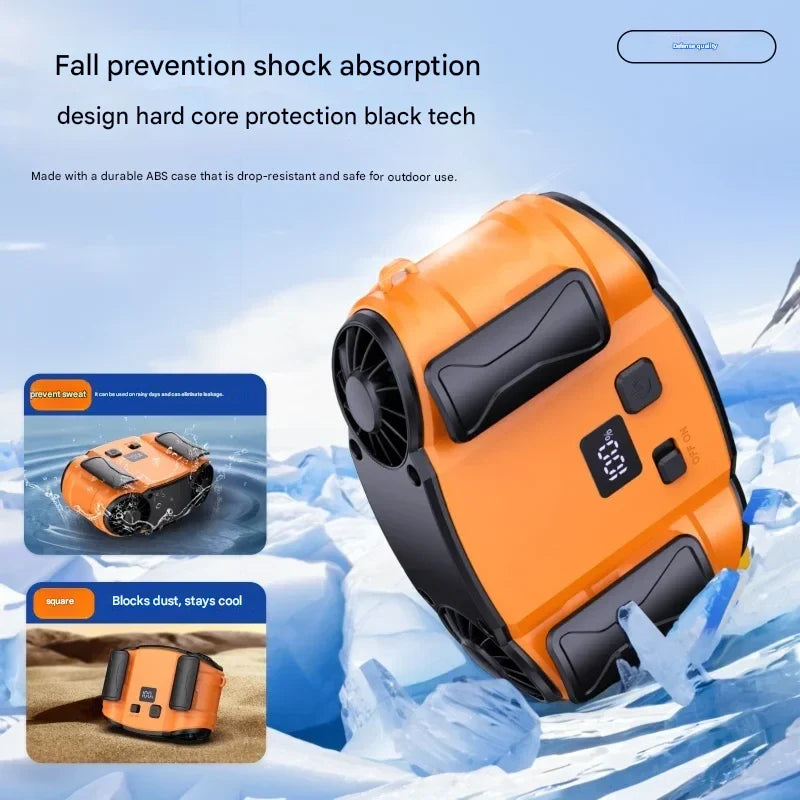 Moktan Sabai Active Breeze | Portable Waist Fan with Dual Air Outlets | Hands-Free Cooling Solution for Outdoor Activities