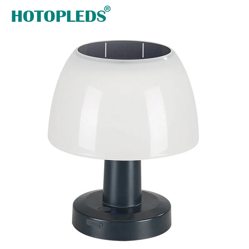 Moktan Sabai Solar LED Table Lamp Outdoor Rechargeable Cordless Desk Light for Home Décor