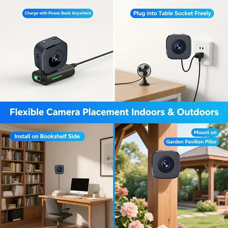 Moktan Sabai Xiaomi 8K Mini Wireless Security Camera WiFi Night Vision Motion Detection Audio