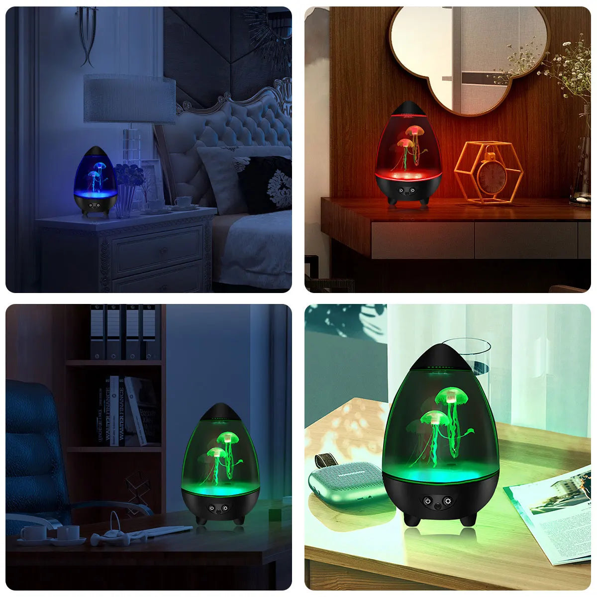 Moktan Sabai LED Jellyfish Lamp RGB Mood Light USB Night Light with Remote Aquarium Desk Decor