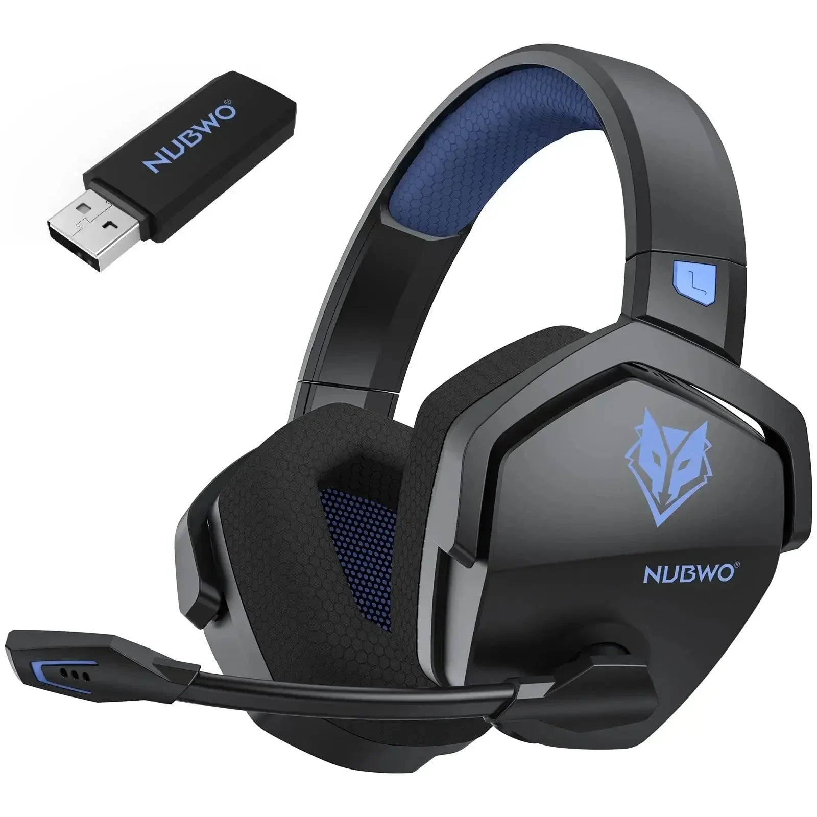 Moktan Sabai NUBWO G06 Wireless Gaming Headset Bluetooth 5.3 PS5 PC Noise Cancelling Blue