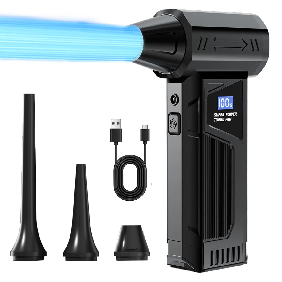 Moktan Sabai Wireless Turbo Air Blower 2025 – Brushless Jet Fan with LED Display for Car Cleaning set