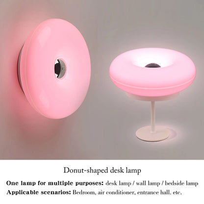 Donut Table Lamp Touch Dimmable Rechargeable LED Bedside Desk Light Home