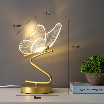 Nordic Butterfly Table Lamp LED USB Bedside Desk Light Bedroom Home Decor
