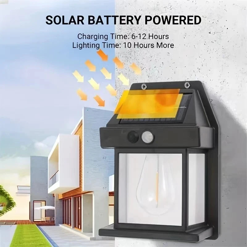 Moktan Sabai Powerful Solar Wall Light – Waterproof LED Fence Lamp with Light Sensor Outdoor
