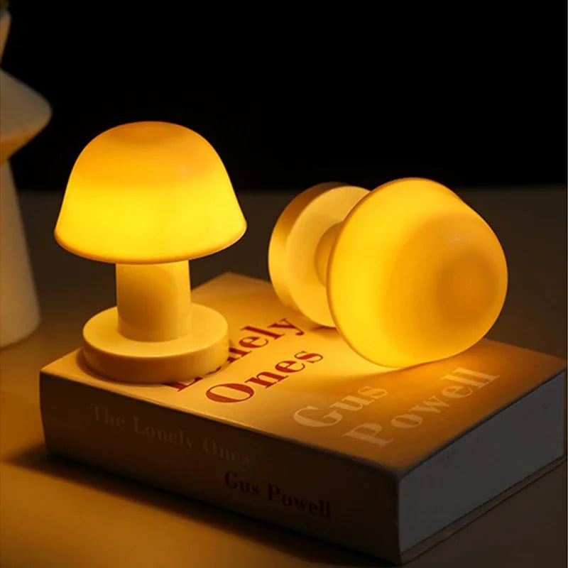 Moktan Sabai Mini Mushroom LED Night Light Battery Powered Portable Desk Lamp Home Decor