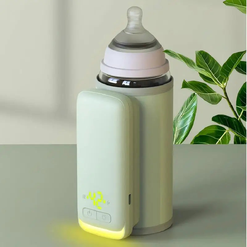 Moktan Sabai Portable Baby Bottle Warmer USB Travel Milk Warmer with LCD Temperature Control green